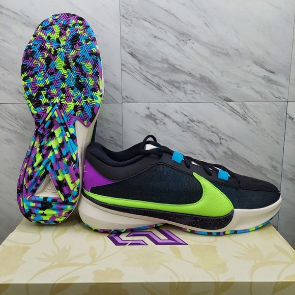 Nike Giannis Zoom Freak 5 Black Phantom Fuchsia Dream Color Size Men 14 - Picture 1 of 4